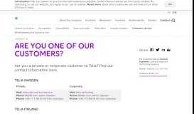 
							         Are you one of our customers? - Telia Company								  
							    