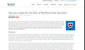 
							         Are you ready for the EOL of McAfee Email Security? - GFI TechTalk								  
							    