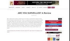 
							         ARE YOU SURVEILLED? A Review | PROJECT CAMELOT PORTAL								  
							    