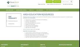 
							         Area Education Resources - Hansen Family Hospital								  
							    