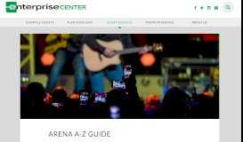 
							         Arena A-Z Guide | Enterprise Center								  
							    