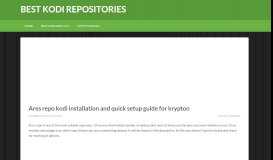 
							         Ares repo kodi installation and quick setup guide for krypton								  
							    
