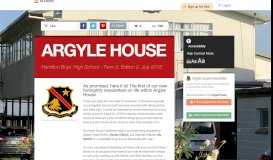 
							         ARGYLE HOUSE | Smore Newsletters for Education								  
							    