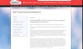 
							         ARIA /Document Management - Sequelnet								  
							    