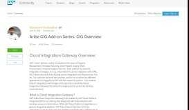 
							         Ariba CIG Add-on Series: CIG Overview | SAP Blogs								  
							    