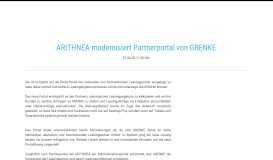 
							         ARITHNEA modernisiert Partnerportal von GRENKE - press1								  
							    