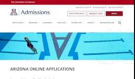 
							         Arizona Online Applications - UA Admissions - University of Arizona								  
							    