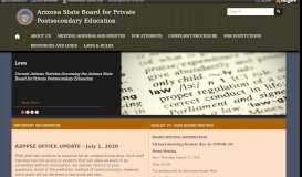 
							         Arizona State Board for Private Postsecondary Education								  
							    