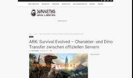 
							         ARK: Survival Evolved – Charakter- und Dino-Transfer zwischen ...								  
							    