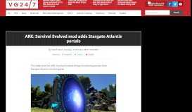 
							         ARK: Survival Evolved mod adds Stargate Atlantis portals - VG247								  
							    