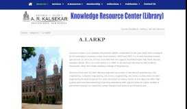 
							         A.R.Kalsekar Polytechnic - Knowledge Resource Center								  
							    