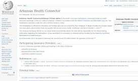 
							         Arkansas Health Connector - Wikipedia								  
							    