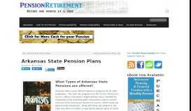 
							         Arkansas State Pension Plans | Pension Retirement								  
							    