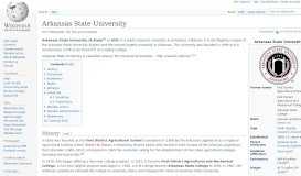
							         Arkansas State University - Wikipedia								  
							    