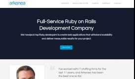 
							         Arkenea Inc | Hire Experienced Ruby on Rails Developers								  
							    