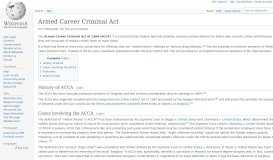 
							         Armed Career Criminal Act - Wikipedia								  
							    
