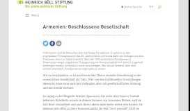 
							         Armenien: Geschlossene Gesellschaft | Heinrich-Böll-Stiftung								  
							    