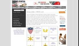 
							         Army Jobs / Military Occupational Specialties (MOS ... - Army-Portal.com								  
							    