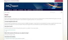 
							         Aropa | onQ Support - Queen's University								  
							    