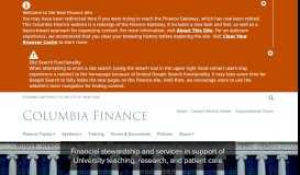 
							         Arranging for Travel | Columbia University Finance Gateway								  
							    