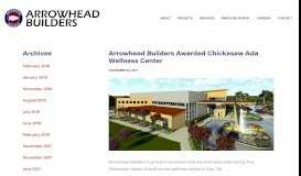 
							         Arrowhead Builders Awarded Chickasaw Ada Wellness Center ...								  
							    