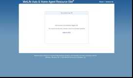 
							         ARS log-off Screen - MetLife Agent Resource Site								  
							    