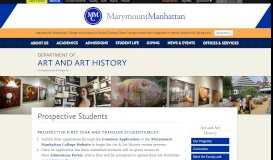 
							         Art and Art History: Future Students: Marymount Manhattan College								  
							    