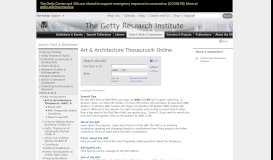 
							         Art & Architecture Thesaurus (Getty Research Institute) - The Getty								  
							    