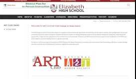 
							         Art Club / NAHS - Elizabeth School District								  
							    