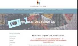 
							         Art Institute Teach-Out | Hussian College								  
							    