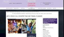 
							         Art & Music Hill Country Two Day Travel Planner - Bed & Breakfast ...								  
							    