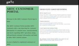 
							         artc customer portal								  
							    
