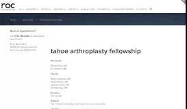 
							         Arthroplasty Fellowship | Reno Orthopedic Clinic								  
							    