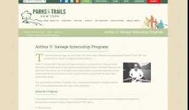 
							         Arthur V. Savage Internship Program - Parks & Trails New York								  
							    