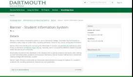 
							         Article - Banner - Student Informatio... - Dartmouth Services ...								  
							    