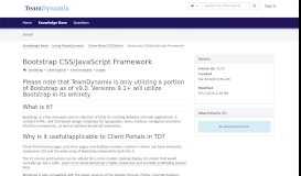 
							         Article - Bootstrap CSS/JavaScript Fr... - TeamDynamix								  
							    