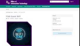 
							         Article - FSW Guest WiFi - TeamDynamix								  
							    