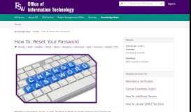 
							         Article - How To: Reset Portal Password - TeamDynamix								  
							    