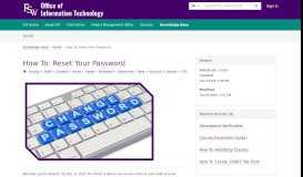 
							         Article - How To: Reset Your Password - TeamDynamix								  
							    