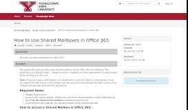 
							         Article - O365: Using Shared Mailboxes - TeamDynamix								  
							    