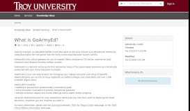 
							         Article - What is GoArmyEd? - Troy University Helpdesk								  
							    