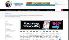 
							         Articles from the Fundraising Directory | Fundraising Ideas								  
							    