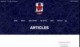 
							         Articles - North York Hockey League |								  
							    