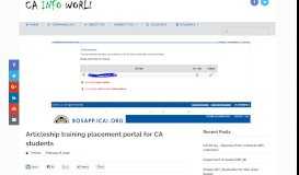 
							         Articleship training placement portal for CA students -								  
							    
