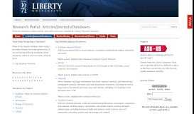 
							         Articles/Journals/Databases - Research Guides at Liberty University								  
							    