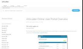 
							         Articulate Online: User Portal Overview - Articulate Support								  
							    