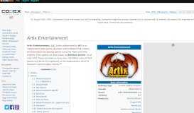 
							         Artix Entertainment - Codex Gamicus - Humanity's collective gaming ...								  
							    