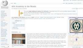 
							         Arts Academy in the Woods - Wikipedia								  
							    