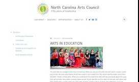 
							         Arts in Education | North Carolina Arts Council								  
							    