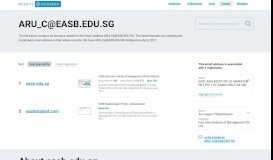 
							         ARU_C@EASB.EDU.SG at Website Informer								  
							    